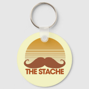 The Stache Retro Design Key Ring