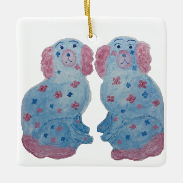 The Staffordshire Dogs Ceramic Ornament (Front)