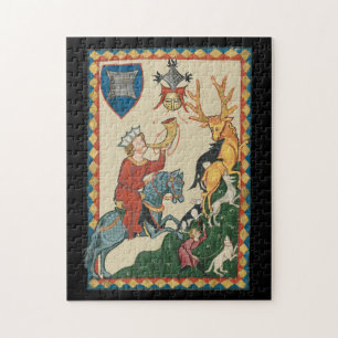 The Stag Hunt, 14th Century Mediaeval Art Jigsaw Puzzle