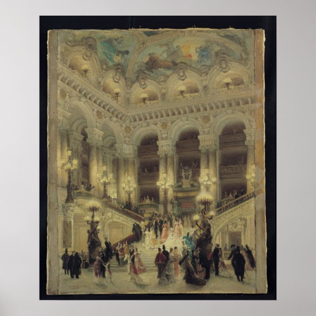 The Staircase of the Opera, 1877 Poster (Front)