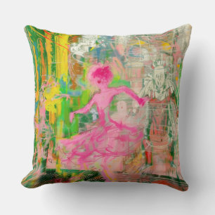 The Stalker - Neon Ballet Chaos  Cushion