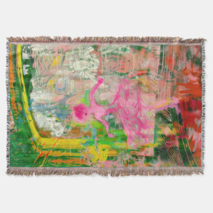 The Stalker - Neon Ballet Chaos Throw Blanket