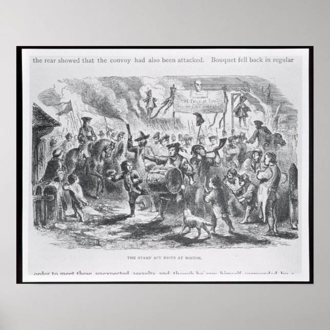 The Stamp Act Riots at Boston Poster (Front)