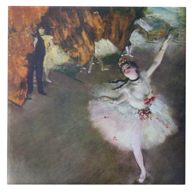 The Star, Ballerina, Edgar Degas Ceramic Tile (Front)