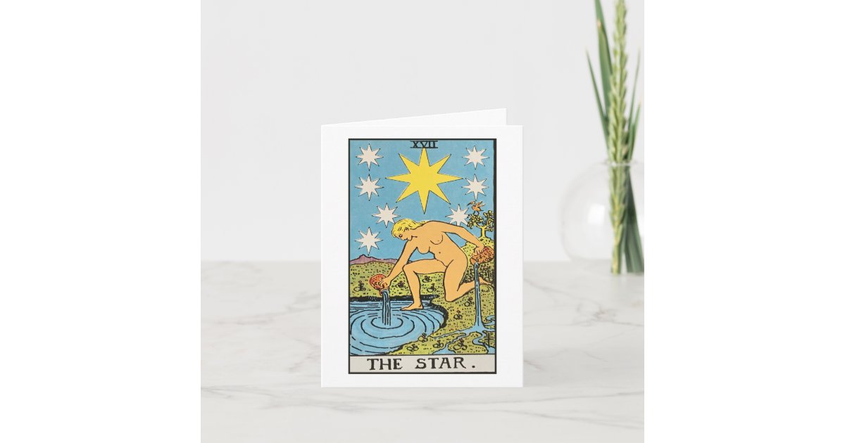 The Star Rider Waite Smith Tarot Card Zazzle The Star Rider Waite Smith Tarot Card Zazzle