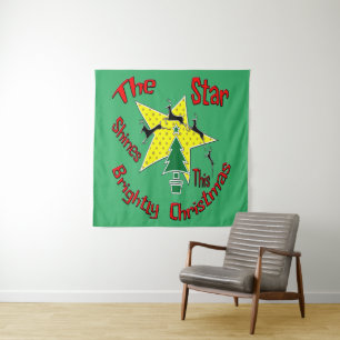 The star shines brightly this Christmas  Mug Tapestry