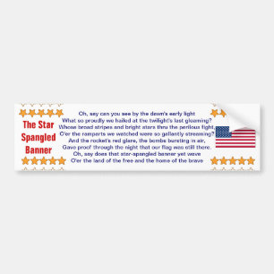 The Star Spangled Banner bumper sticker
