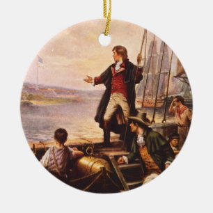 The Star Spangled Banner by Percy Moran Ceramic Ornament