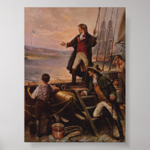 The Star Spangled Banner Light Edward Percy Moran Poster