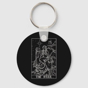 The Star Tarot Card Halloween Mermaid Gothic Witch Key Ring