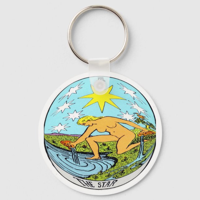 The Star Tarot Card Key Ring (Front)