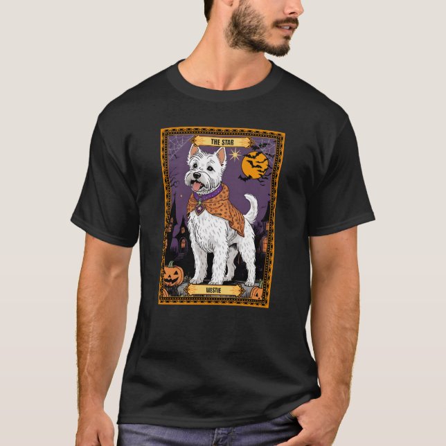The Star Westie Halloween Tarot Card T-Shirt (Front)