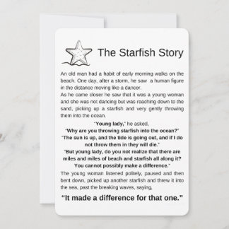The Starfish Story. Starfish Poem.