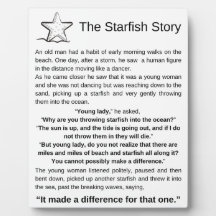 The Starfish Story. Starfish Poem.
