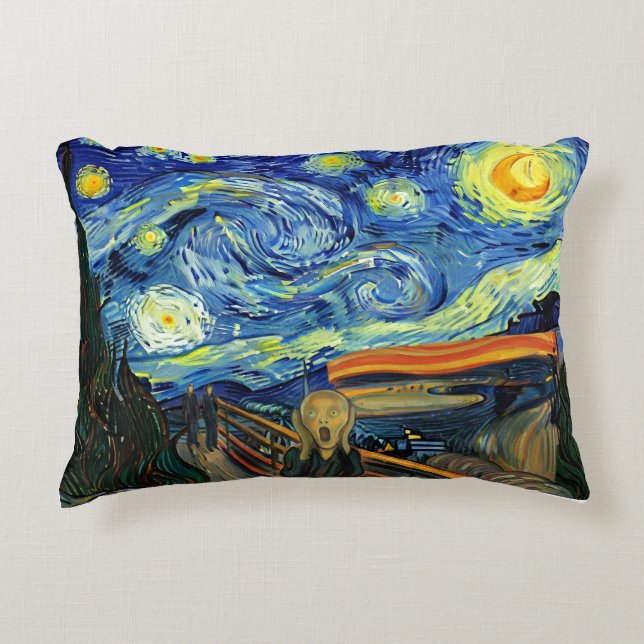 The starry man. decorative cushion (Front)