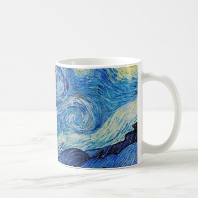 the starry night 1889 by vincent van gogh coffee mug (Right)