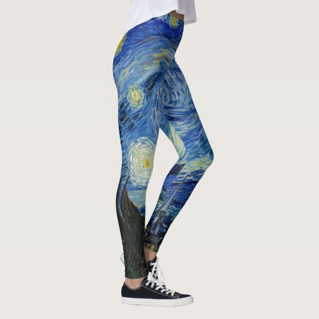 The Starry Night, 1889 by Vincent van Gogh Leggings (Right)