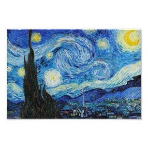The Starry Night (1889) by Vincent Van Gogh Photo Print
