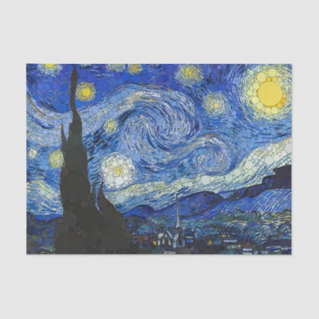 The Starry Night by After Vincent van Gogh Tissue Paper (Front)