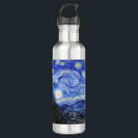 The Starry Night by Van Gogh 710 Ml Water Bottle<br><div class="desc">Oil painting by the Dutch master Vincent Van Gogh(1853-1890) Probably his most famous painting, Van Gogh painted 'The Starry Night' in 1889 from memory while in an asylum in France where he checked himself in for depression.The scene depicts the view from his bedroom window. In the painting there is the...</div>