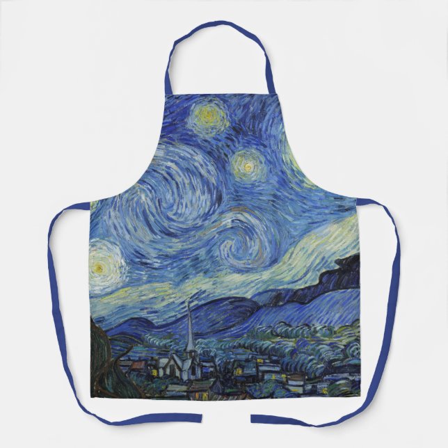 The Starry Night by Van Gogh Apron (Front)