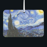 The Starry Night by Van Gogh Car Air Freshener<br><div class="desc">Oil painting by the Dutch master Vincent Van Gogh(1853-1890) Probably his most famous painting, Van Gogh painted 'The Starry Night' in 1889 from memory while in an asylum in France where he checked himself in for depression.The scene depicts the view from his bedroom window. In the painting there is the...</div>