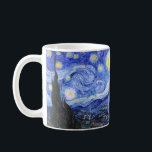 The Starry Night by Van Gogh Coffee Mug<br><div class="desc">Oil painting by the Dutch master Vincent Van Gogh(1853-1890) Probably his most famous painting, Van Gogh painted 'The Starry Night' in 1889 from memory while in an asylum in France where he checked himself in for depression.The scene depicts the view from his bedroom window. In the painting there is the...</div>