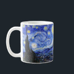 The Starry Night by Van Gogh Coffee Mug<br><div class="desc">Oil painting by the Dutch master Vincent Van Gogh(1853-1890) Probably his most famous painting, Van Gogh painted 'The Starry Night' in 1889 from memory while in an asylum in France where he checked himself in for depression.The scene depicts the view from his bedroom window. In the painting there is the...</div>
