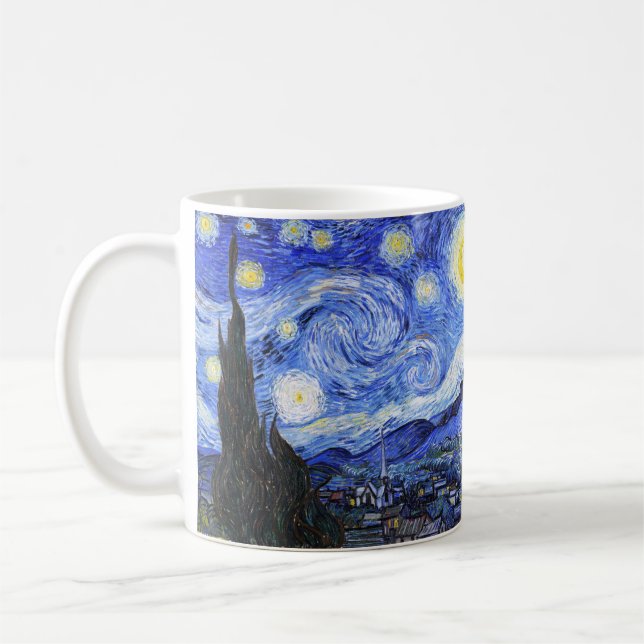 The Starry Night by Van Gogh Coffee Mug (Left)