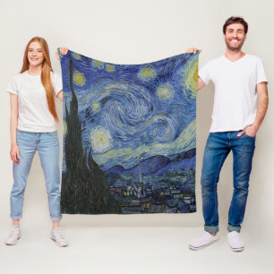 The Starry Night by Van Gogh Fleece Blanket