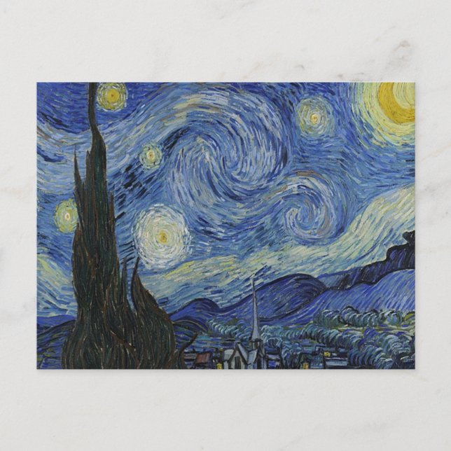 The Starry Night by Van Gogh  Postcard (Front)