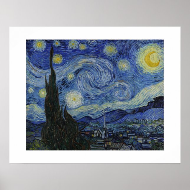 The Starry Night by Van Gogh Poster (Front)