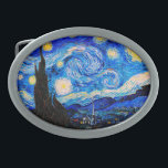 The Starry Night by Vincent Van Gogh Belt Buckle<br><div class="desc">Vincent Van Gogh The Starry Night. This is an old masterpiece from the dutch master painter Vincent Van Gogh.This fine art landscape painting has beautiful,  vibrant,  saturated colour. Vincent Van Gogh was a dutch post impressionist painter. This image is in the public domain</div>