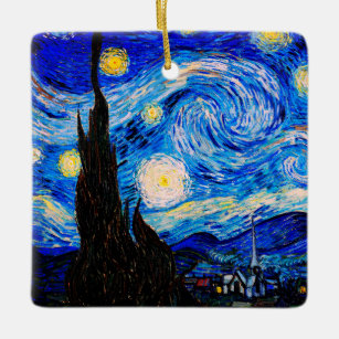 The Starry Night by Vincent Van Gogh Ceramic Ornament