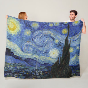 The Starry Night by Vincent Van Gogh Fleece Blanket