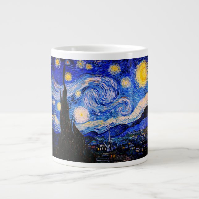 The Starry Night by Vincent Van Gogh Large Coffee Mug (Front)