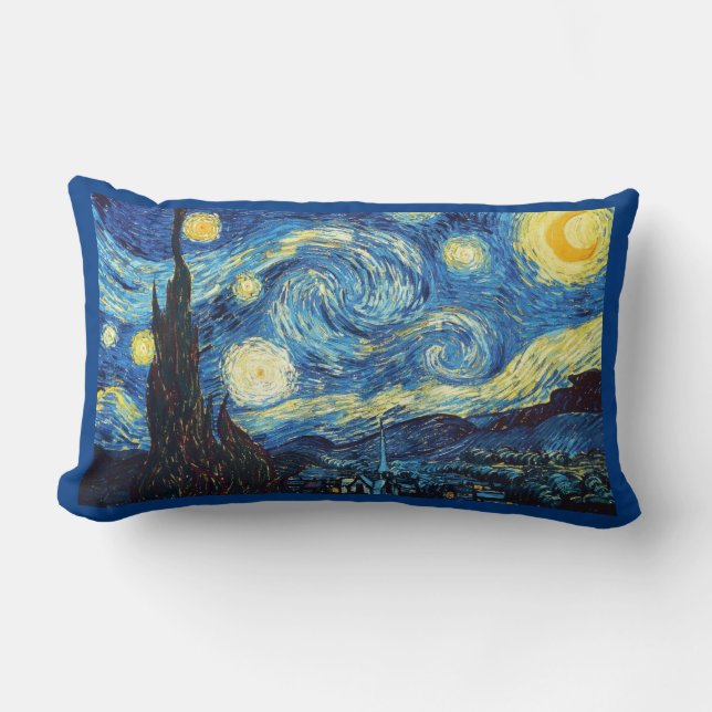 The Starry Night by Vincent van Gogh Lumbar Cushion (Front)