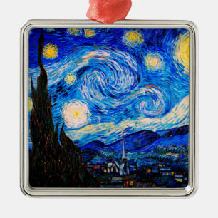 The Starry Night by Vincent Van Gogh Metal Ornament