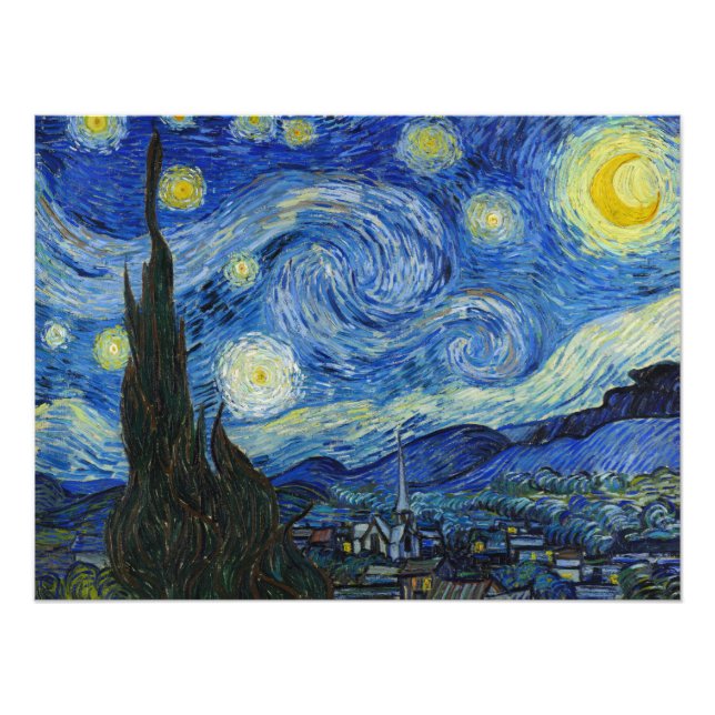 The Starry Night by Vincent van Gogh Photo Print (Front)