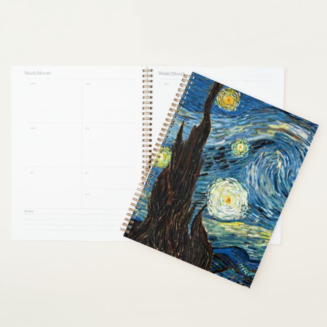 The Starry Night by Vincent Van Gogh Planner (Display)