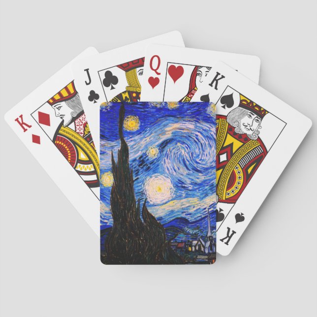 The Starry Night by Vincent Van Gogh Playing Cards (Back)