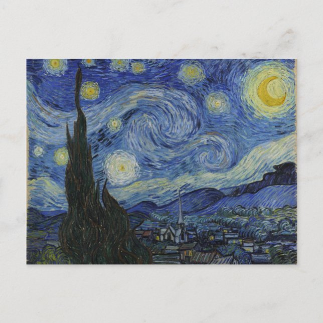 The Starry Night by Vincent van Gogh Postcard (Front)