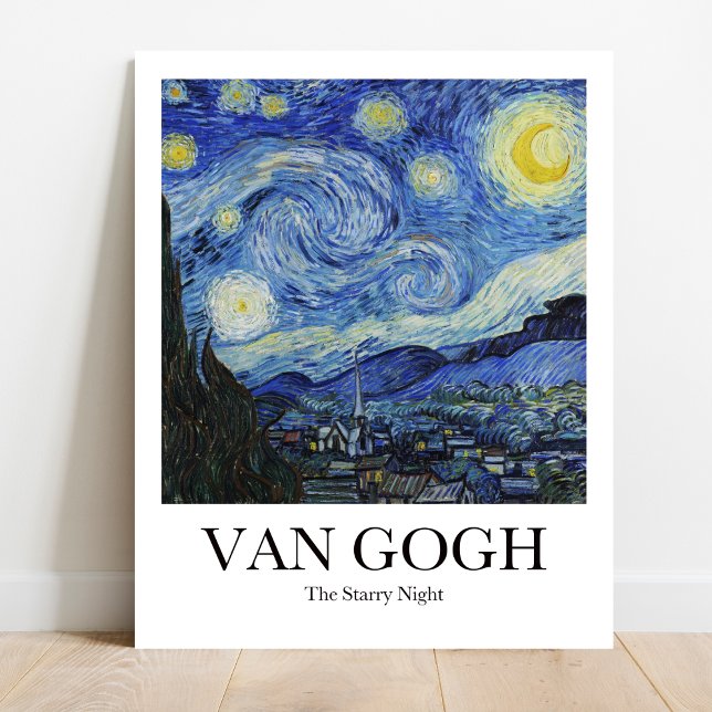 The Starry Night by Vincent van Gogh Poster (
Van Gogh's Starry Night poster - swirling brushstrokes, vibrant colors, iconic moonscape)