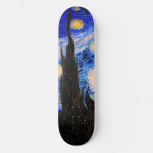 The Starry Night by Vincent Van Gogh Skateboard