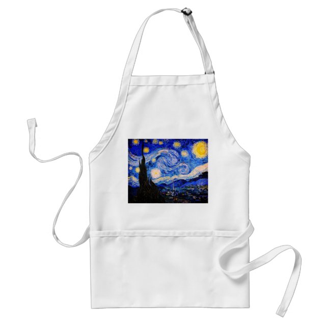 The Starry Night by Vincent Van Gogh Standard Apron (Front)