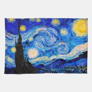 The Starry Night by Vincent Van Gogh Tea Towel