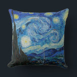 The Starry Night by Vincent Van Gogh Throw Pillow<br><div class="desc">Colourful design of The Starry Night by Vincent Van Gogh is perfect for Fine Arts enthusiasts,  museum fans,  Art students and Art Teachers.  It can be also given as a birthday or holiday gift to your Best friend,  relative,  boyfriend or girlfriend who also loves Fine Art.</div>