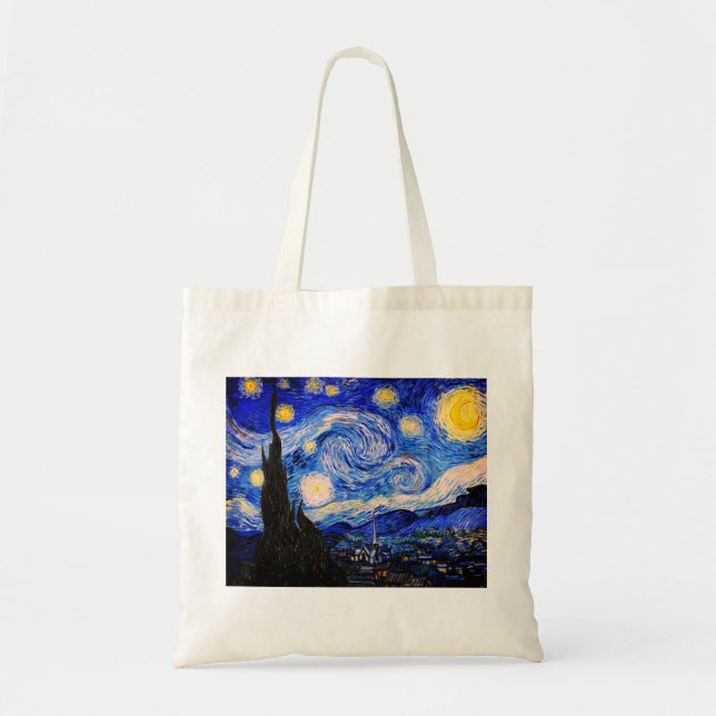 The Starry Night by Vincent Van Gogh Tote Bag (Front)
