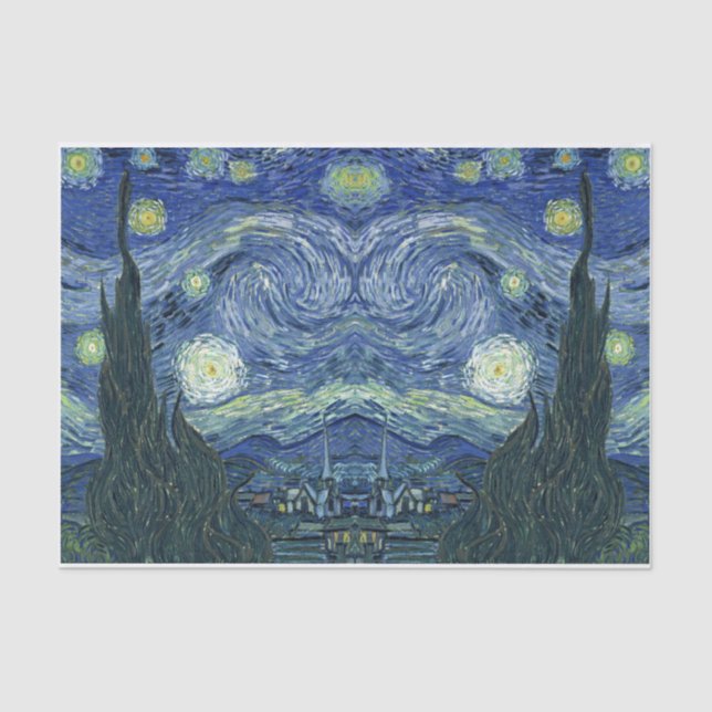 The Starry Night Decoupage vintage paper (Front)