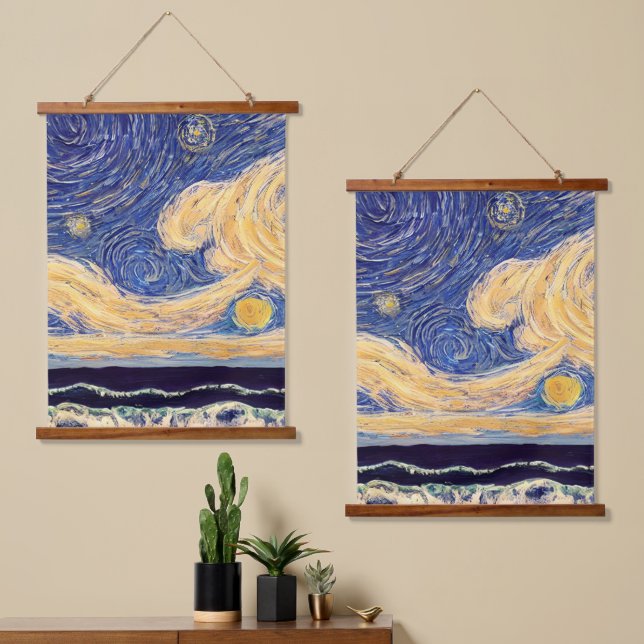 The Starry Night Hanging Tapestry (Asymmetrical)